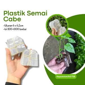 Polybag Semai cabe Isi 1000 lembar-Semai cabe Ukuran 6 x 6,5cm-Plastik Semai cabe Murah isi Banyak