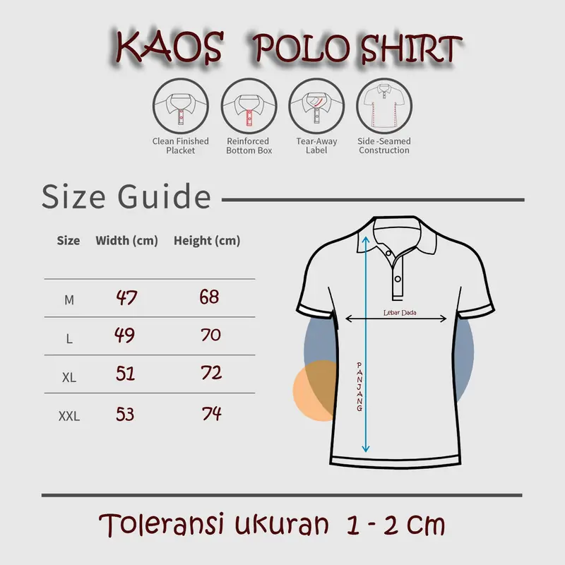 KPS | Kaos Polo Shirt Kerah LIST | Atasan Lengan Pendek | Kaus Seragaman 8