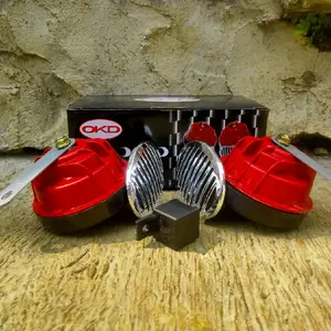 Klakson Double Keong OKD 12 Volt plus Relay untuk Motor dan Mobil Motorcycle