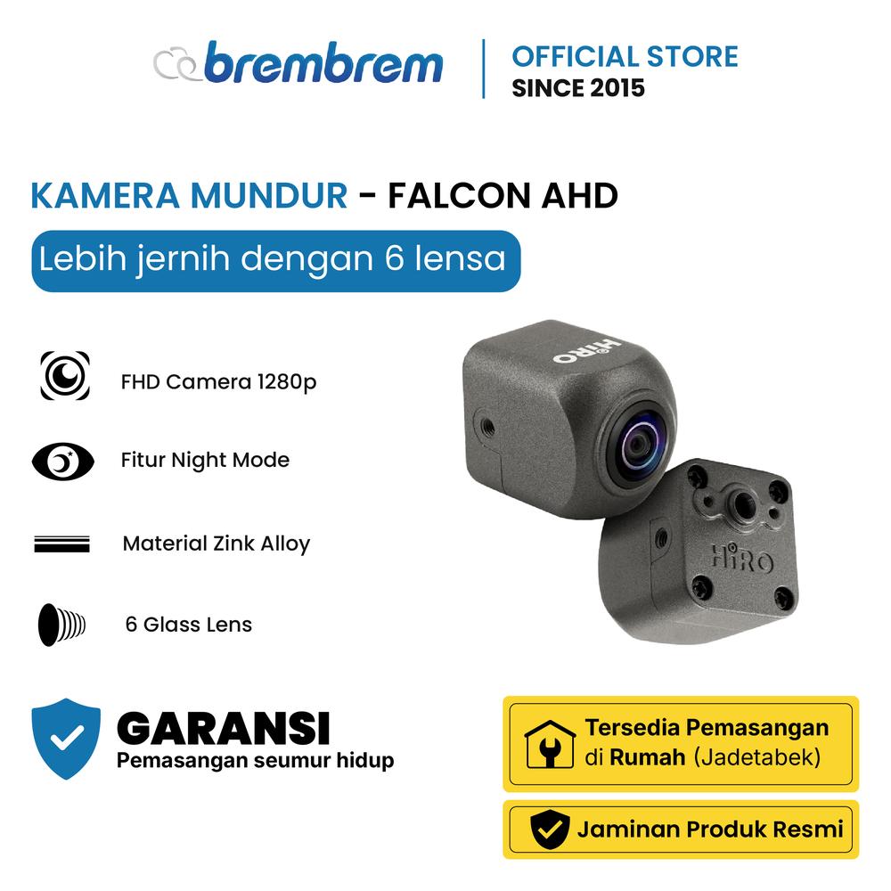 HIRODIO Hiro Falcon AHD 1280P Kamera Mobil Premium dengan 6 Lensa Kaca Night Vision Starlight IP68 Garansi Resmi untuk Semua Mobil - Glass, Car - Universal