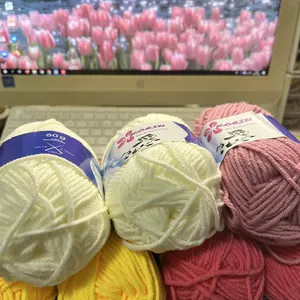 Benang Rajut Katun Susu 50gr/ Milk Cotton Yarn 5ply / Korin Milk Cotton 5 Ply Asli Kerajinan