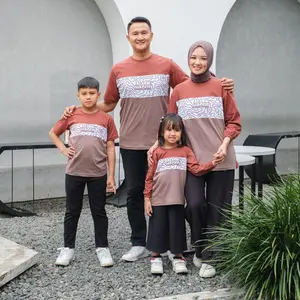 HAFLA Family Set Wear - Kaos Couple Keluarga Abstrak Series- Cotton Comed 20s Baju Wanita Katun Pasangan