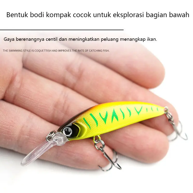 Umpan Pancing 7Cm/5.6G Mata 3d Umpan Pancing Kecil Umpan Berenang Ikan Kecil Umpan Pancing Pesca Leurre Buatan Umpan Keras Plastik Penggetar Lure 4