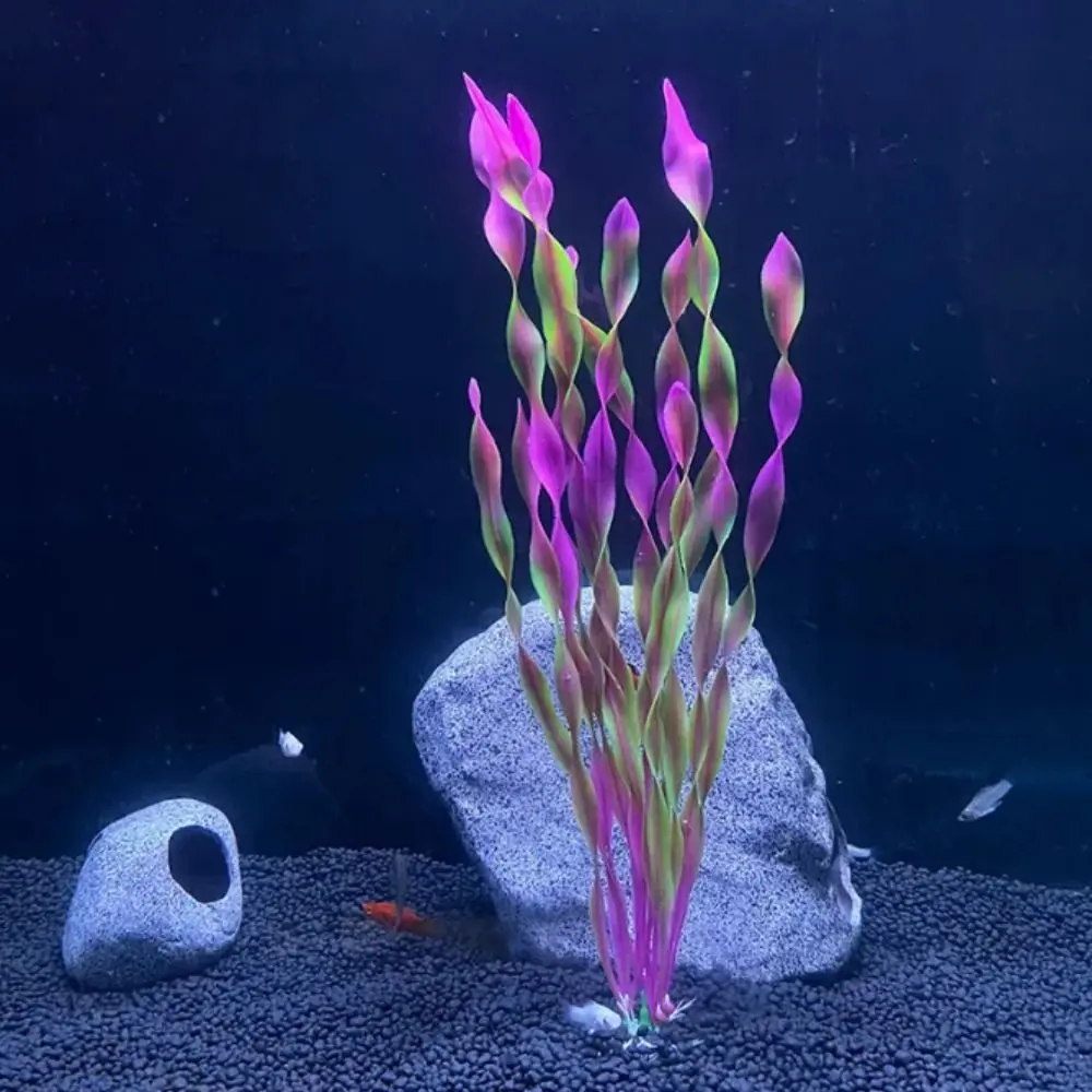 Fish Tank Accessories Simulation Artificial Water Plant Plastic Lifelike Aquatic Grass Purple/Pink/Green Water Weeds Ornament Aquarium