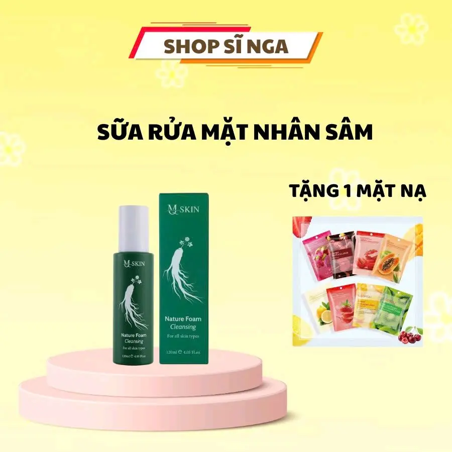 Sửa Rửa Mặt MQSkin Sâm Vàng _Hỗ Trợ Làm Sạch Da ,Thu Nhỏ Lỗ Chân Lông _Tặng Kèm Quà