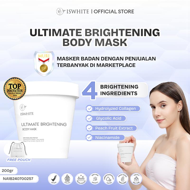 ISWHITE Perfect Glowing Body Protection Complete Package-Paket Cerah Glowing Maksimal Sebadan | Mencerahkan Kulit Hingga Ke Sela Tergelap | Halal BPOM 2