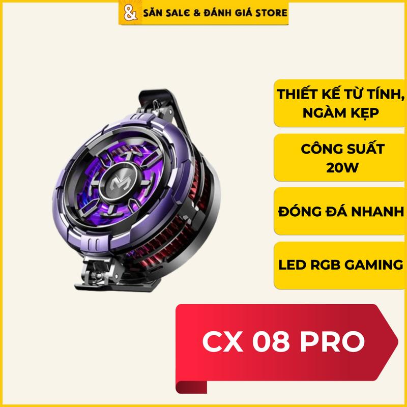  Sò Lạnh CX08 Pro - Quạt Tản Nhiệt Điện Thoại Led RGB Gaming Công Suất 20W Đóng Băng  BH 3 Tháng 1 Đổi 1  Săn Sale & Đánh Giá 