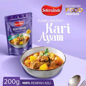 Seleraindo Bumbu Kari Ayam Instan 200gr – Bumbu Curry Ayam Kuning Gurih, Praktis Siap Masak, Tanpa Pengawet, Halal, Rasa Rumahan