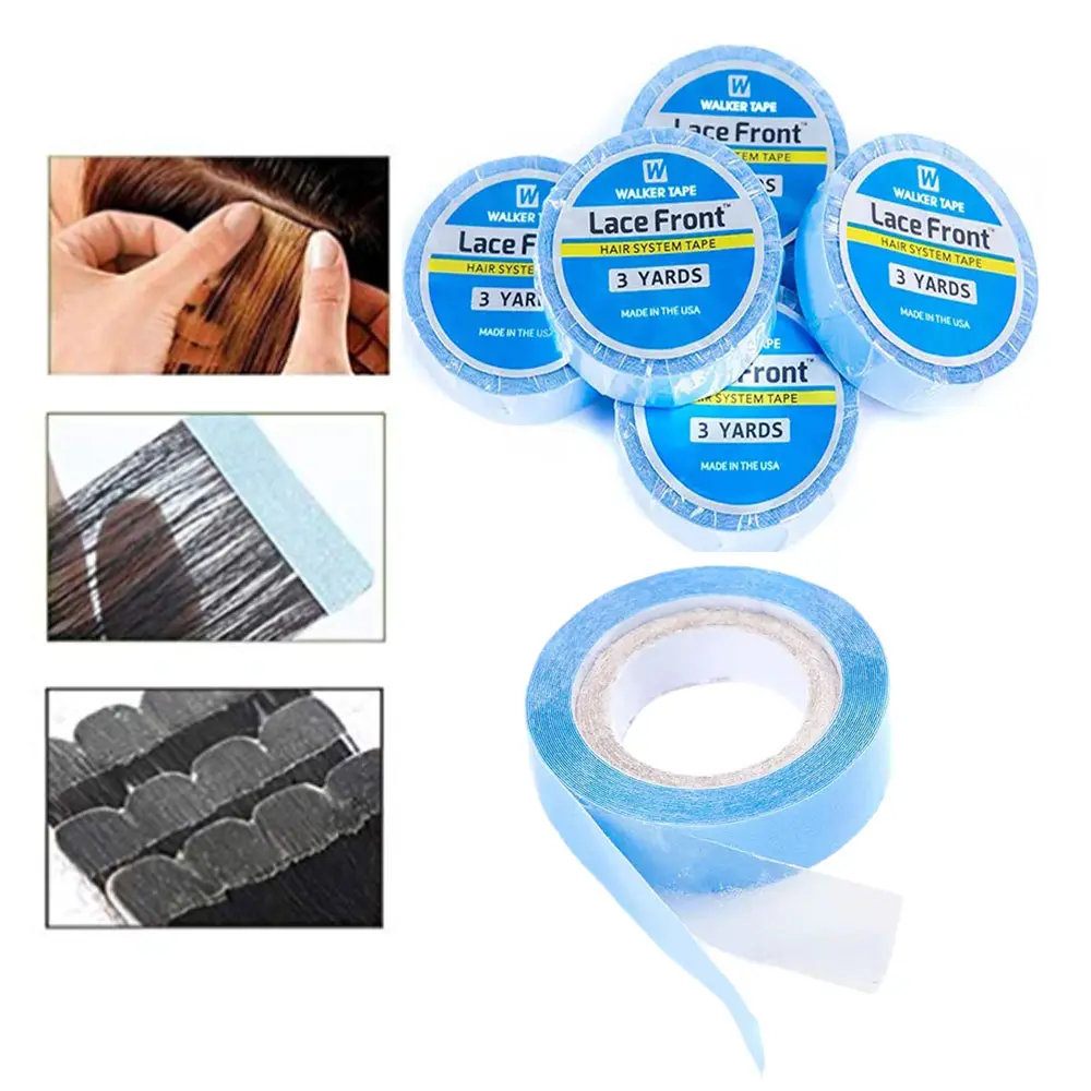 3 Yards Double Sided Adhesive Tape for Hair Extensions Wigs Toupee Weaving 0.8cm