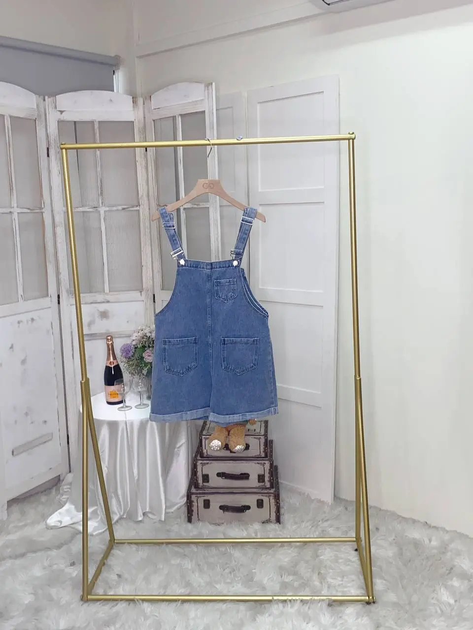 CR431 - SOFIA FRONT POCKET DENIM ROMPER