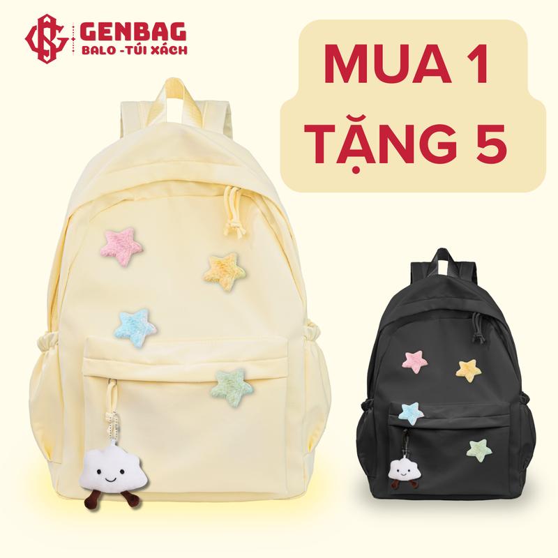 Balo sao vàng GENBAG balo thời trang nữ đi học đi chơi vải dù trượt nước vừa laptop 14,5 inch BL05