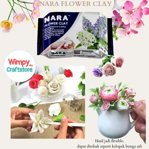 NARA Flower Clay Bunga Clay Flexible Clay Lentur Air Dry Modeling Clay