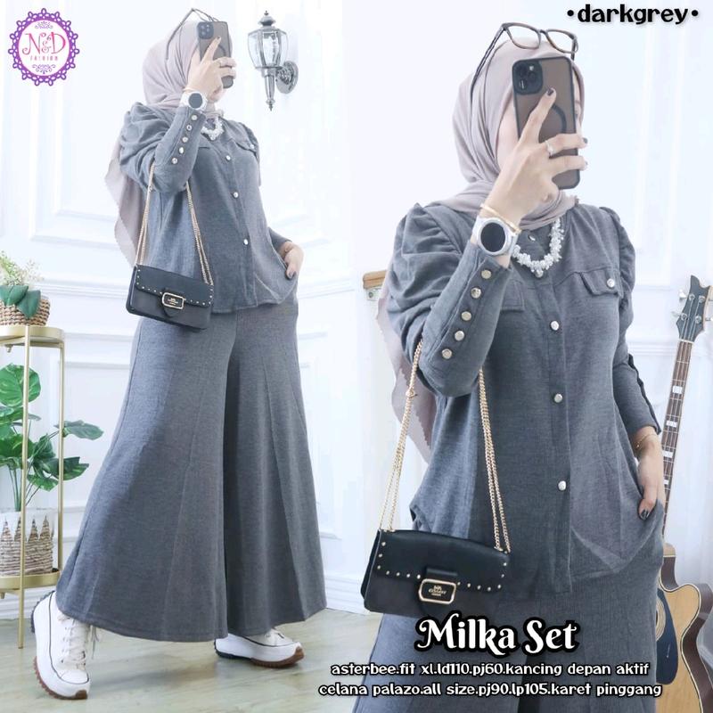 Milka set by N&D //setelan wanita//trendy//best seller//ramah harga// 1