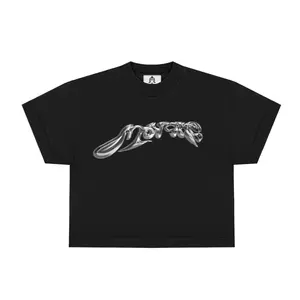 Boxy Tee Oversize Unisex Mouché - Shadow Wave