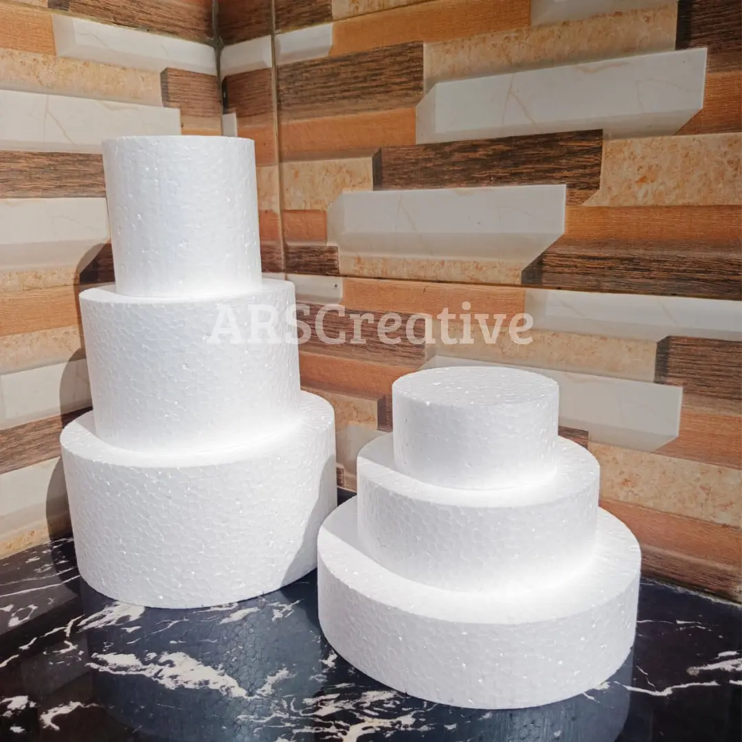 Styrofoam Bulat tebal 5 CM Satuan / sterofoam dummy cake busa buket bunga kualitas premium termurah
