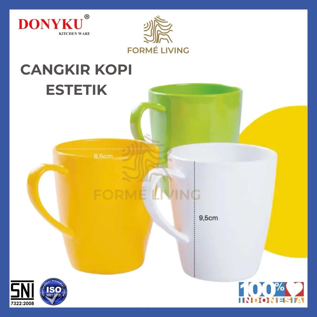 DONYKU Cangkir Kopi ANTI PECAH - Cangkir Teh BPA Free Tahan PANAS GL-3195