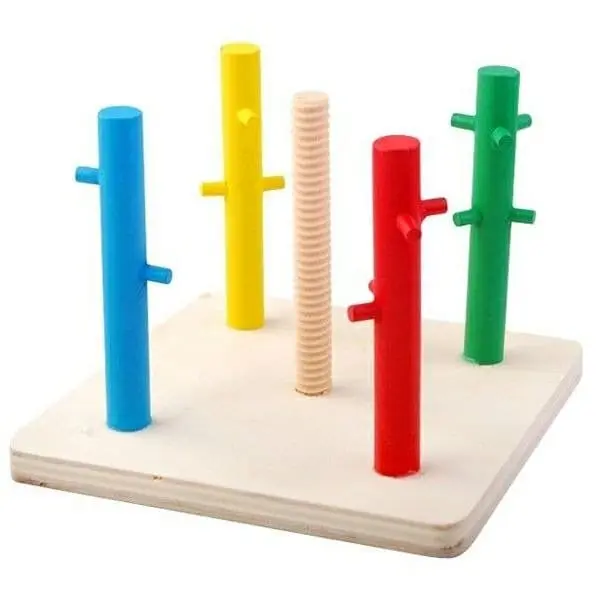 Mainan Edukasi Five-Column Set Of Building Blocks Menara Kunci 5 Tiang
