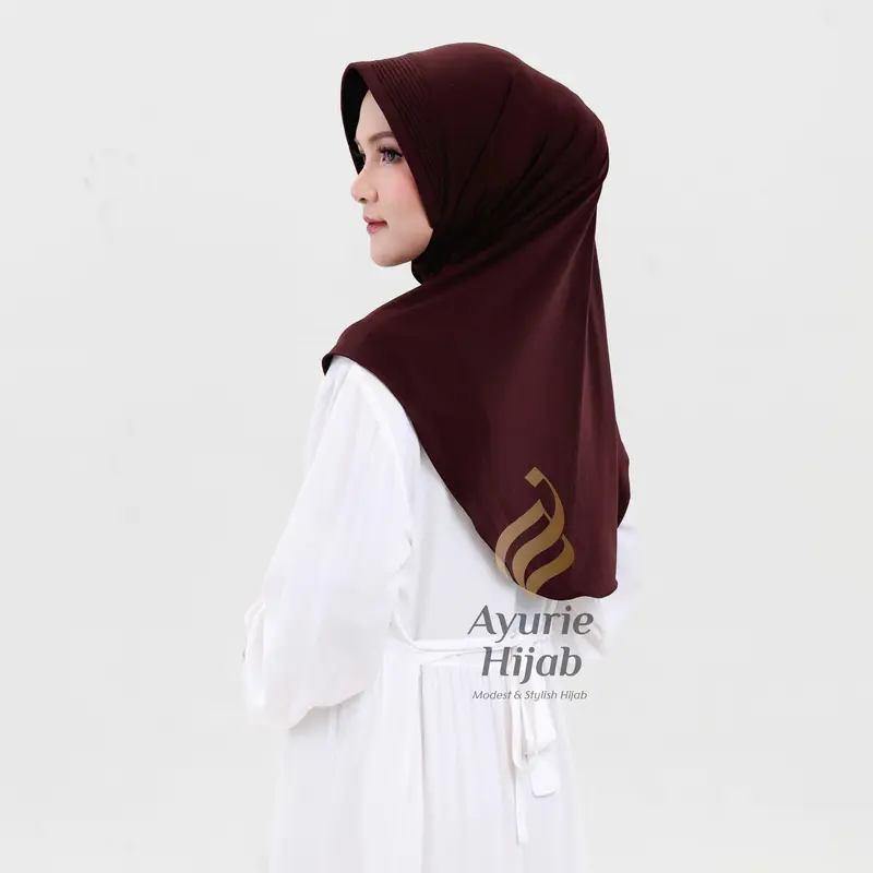AYURIE - Sporty School Size M  Hijab Dewasa Instan  sporty Matt Jersey Kerudung  Adem Nyaman Simpel Muslim Fashion Bergo Casual Simple 4