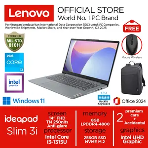 Lenovo Ideapad Slim 3i i3-1315U 256GB SSD 8GB Win11+OHS