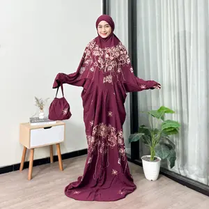 Mukena Terusan Tawaf Batik Rayon Super Jumbo Atasan Bawahan Adem Tebal Nyaman