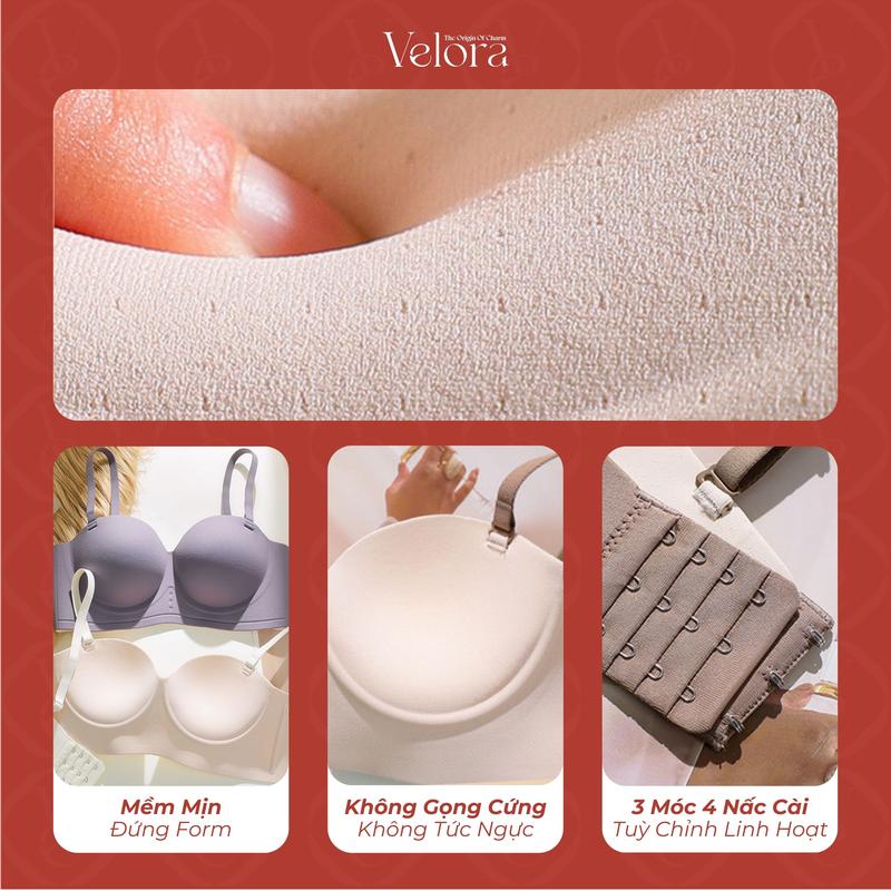 Áo Lót Nữ Đúc Su MagicCup Nâng Ngực 3D Chống Xệ, Chống Tuột, Mềm Mại, Thoái Mái - VELORA 2