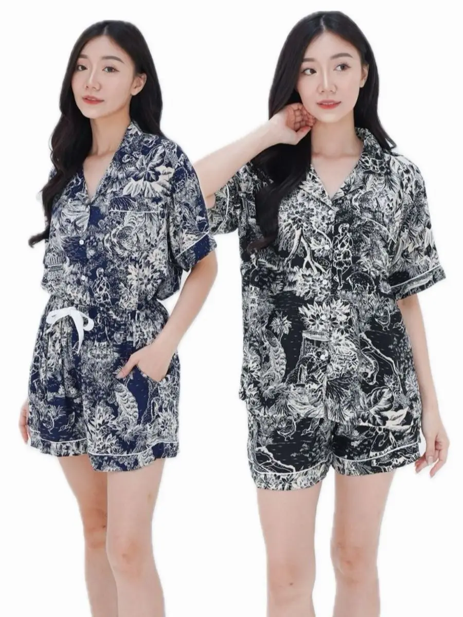 Ladicesleepwear - Baju Tidur Bahan Organic Rayon Premium Setelan Atas Bawah Model Celana Pendek Dan Panjang