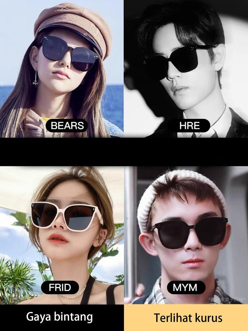 Product Introduction of 【Kacamata matahari】【Gaya yang Sama dengan Selebriti Tiongkok】【COD】Desain bingkai besar，Melindungi dari sinar ultraviolet，Kerajinan yang indah，kacamata, Eyewear, Sunglasses 0
