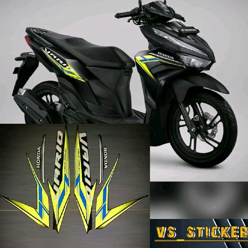 STRIPING LIST STANDART MOTOR HONDA VARIO 125 NEW 2024 MERAH HITAM BIRU STABILO Motorcycle Aksesoris 5