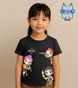 HCOOLKIDS Kaos Anak Huntrix 1 Distro 30s Sablon Bahan Cotton Combed Nyaman Fashion Anak Terbaru Size S-XXXL