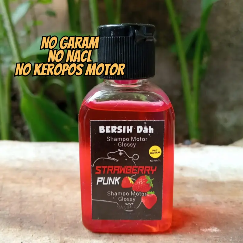 Shampo Motor BERSIH DAH Glossy Strawberry Punk 35 ML - Formula Premium untuk Kilau Ekstra dan Perlindungan pada Motor Anda - Car 0