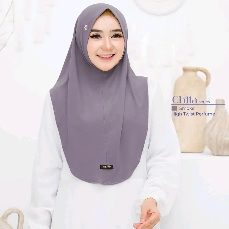 Hijab Instan Non Pad Chita By Daffi Harian High Oval Panjang Muslim Wanita Kerudung Syari Khimar Dewasa 2