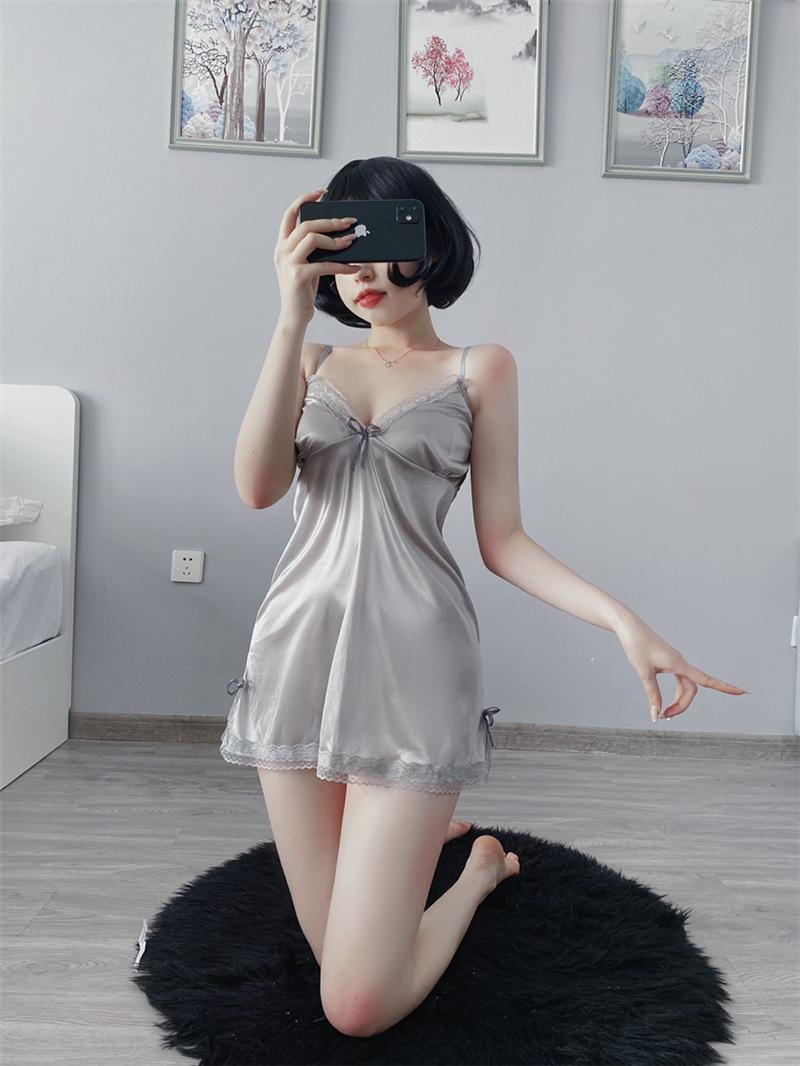 Product Introduction of Cc's secret Nightgown for women summer sexy new lace disposable tearable suspender nightgown summer pajamas 32