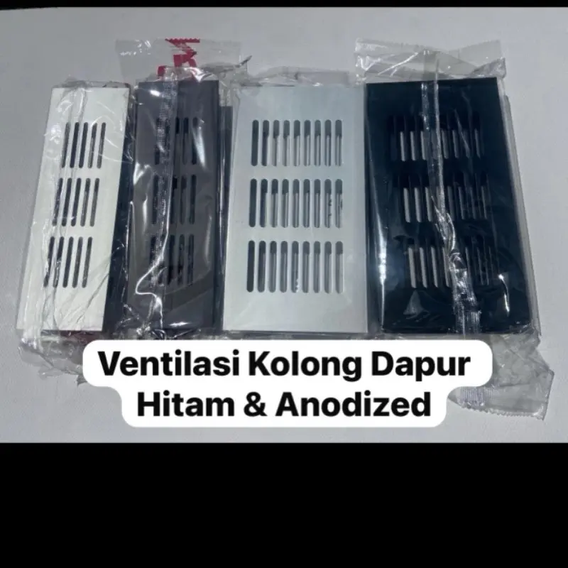 Ventilasi Kolong Dapur SARINGAN LUBANG HAWA UDARA Dapur Hitam & Anodized 5 x 15 & 8 x 15
