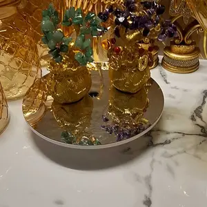 Pohon Uang Keberuntungan Feng Shui Bonsai Kristal Alami Untuk Dekorasi Rumah ornamen rumah