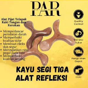 PAR Alat Pijit Kayu Manual / Alat pijat Kerokan / Alat Pijat Kaki Bahan Kayu Premium Segitiga Tubuh Punggung Urut