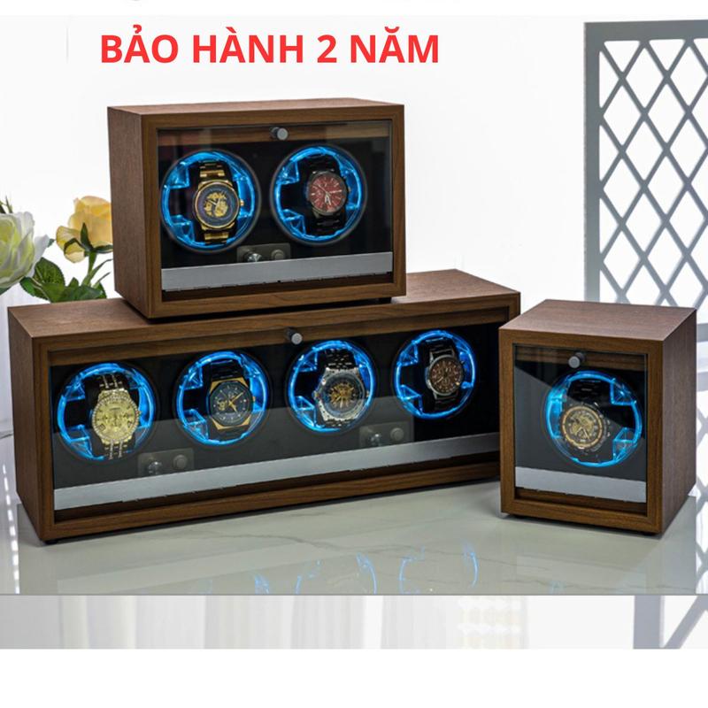{ BẢO HÀNH 2 NĂM } Hộp đựng đồng hồ cơ Tủ 4 ngăn và 2 ngăn lên cót đồng hồ cơ tự động 5 chế độ