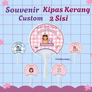 Kipas tangan custom 2 sisi || Souvenir custom
