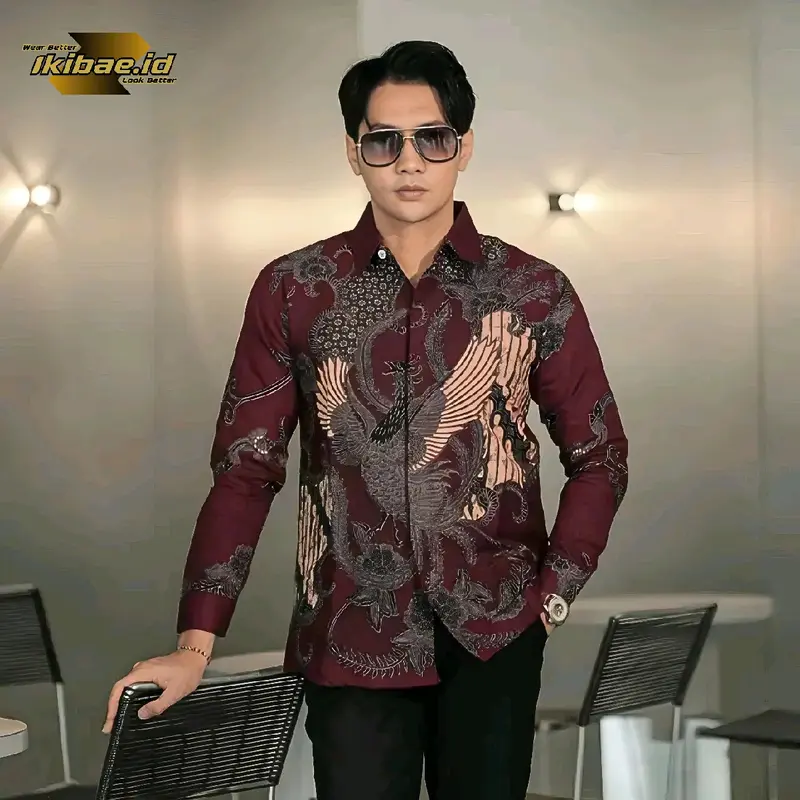 NEW KEMEJA BATIK PRIA TERBARU FORMAL CASUAL LENGAN PANJANG NYAMAN ELEGAN 0