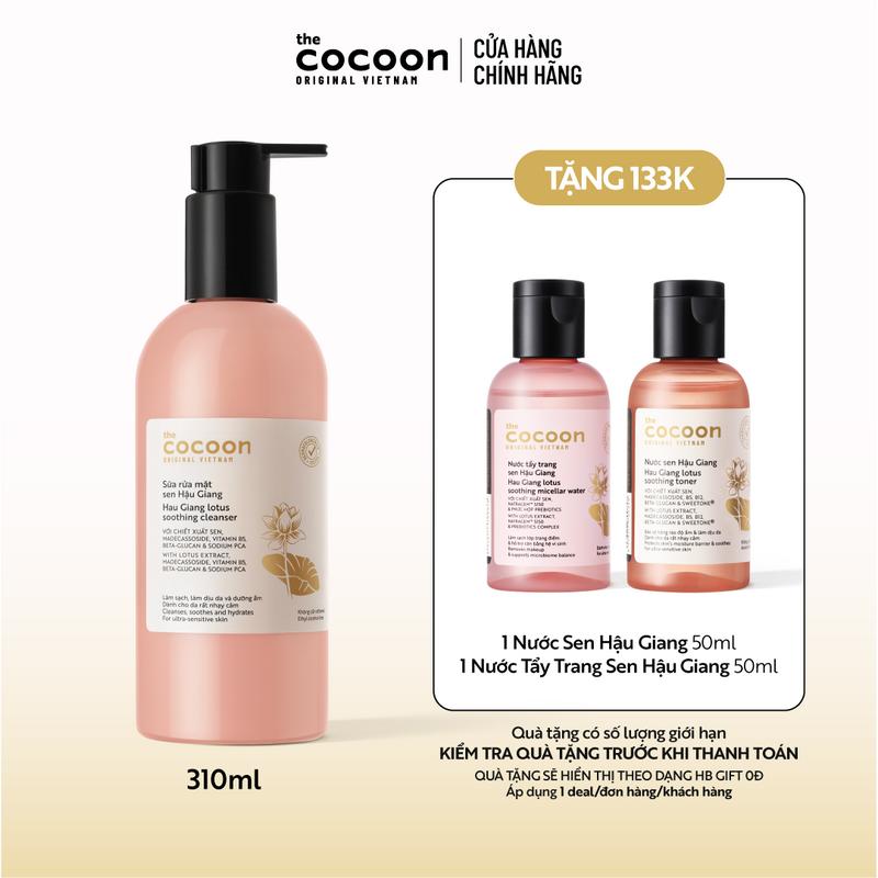 Bigsize Sữa rửa mặt sen Hậu Giang Cocoon 310ml