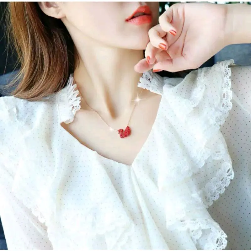 Kalung Titanium Bebek Angsa 1 Import Fashion Korea Anti Karat 3