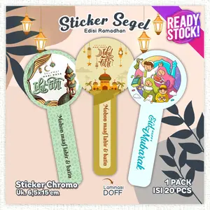 [20pcs] Sticker Label Cookies Stiker Segel Toples Lable Dus Packaging Kue Kering Ramadhan Idul Fitri Lebaran Box eid fitri