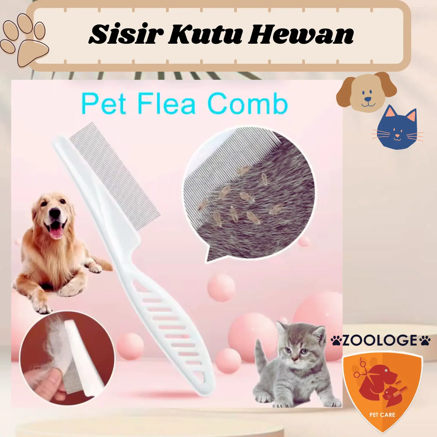 Sisir Kutu Hewan Yang Ampuh Mengangkat Kutu Hingga Telur Telurnya