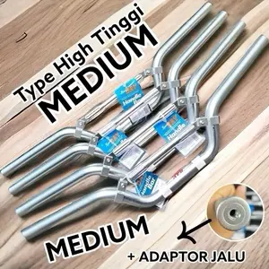 STANG DAY STANG STIR TYPE MEDIUM PLUS STABILIZER DAN ADAPTOR JALU BAHAN ALUMUNIUM TEBAL UNIVERSAL NINJA RX KING VIXION MEGAPRO TIGER CB PCX CRF DLL