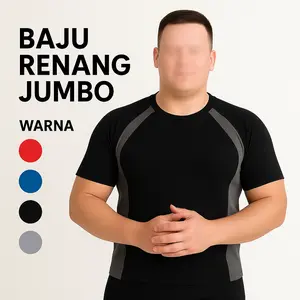 Manset Renang Jumbo Lengan Pendek Baju Renang Jumbo Lengan Pendek Bahan Melar dari Bahan Polyester untuk Renang dan Aktivitas Air Lainnya