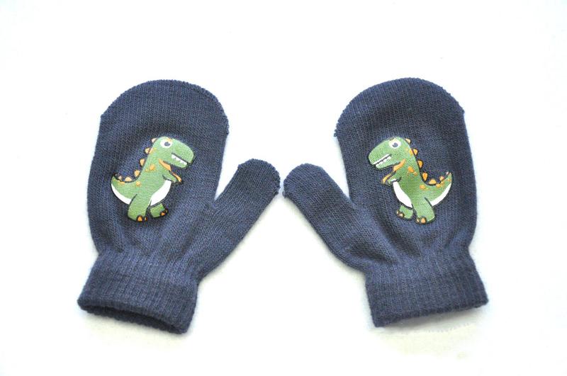 Product Introduction of New Winter Outdoor Knitted Baby Gloves For 1-3Y Children Pupil Student Cute Dinosaur Full Finger Mittens Autumn Warmer Hand 8