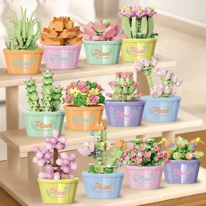 Bunga Mainan Nano BlockSusun Bunga Mawar AnyelirAnggrek Zuanma DekorasiBunga Edukasi Anak