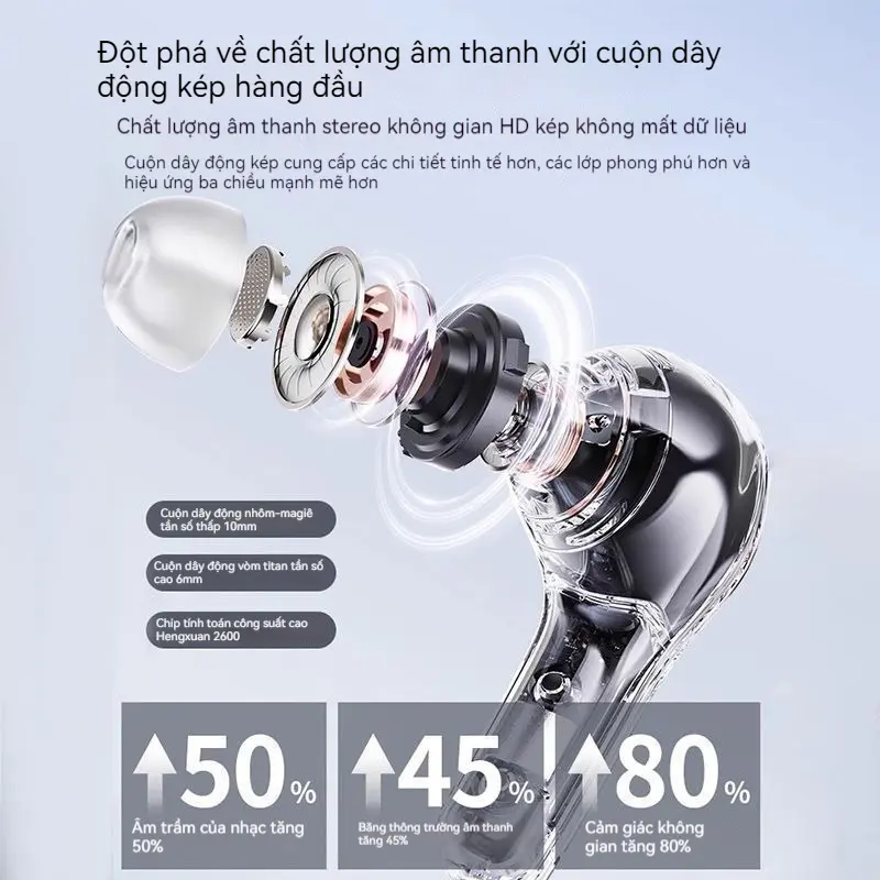 Tai nghe khử tiếng ồn Bluetooth không dây BT16 Màn hình kỹ thuật số Tai nghe không thấm nước TWS Tai nghe stereo | BigBuy360 - bigbuy360.vn