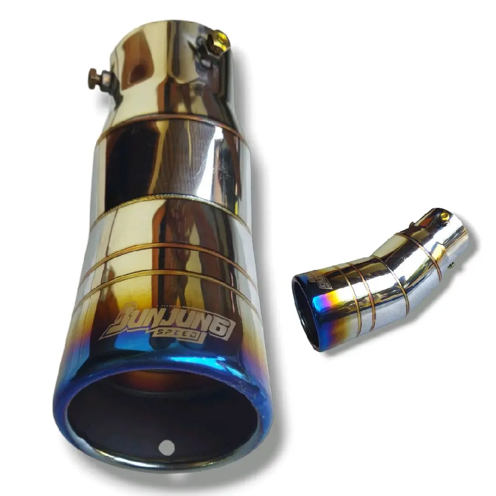 KNALPOT MOBIL JENIS TAILPIPE UJUNG PIPA MOBIL STANDAR DIAMETER INLET 2,5 INCHI Car Bulat Baud Shok Exhaust Stainless