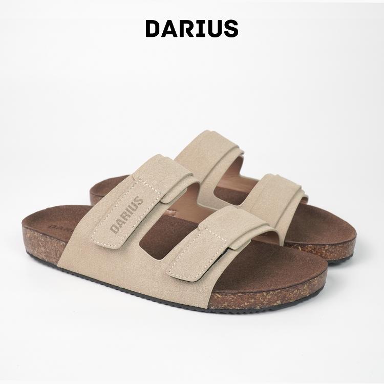 Dép Nam Đế Trấu Quai Ngang Xé Dán Dép Unisex Đế Trấu Da Lộn Cao Cấp Đế 3CM Chống Trơn Trượt D611