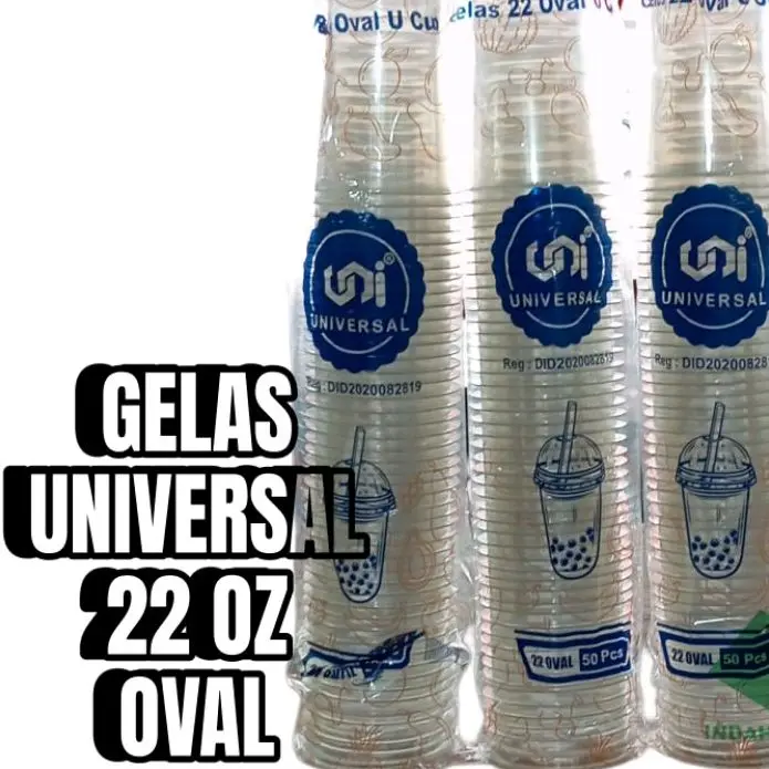 Universal Gelas Oval 22 Oz untuk Minuman